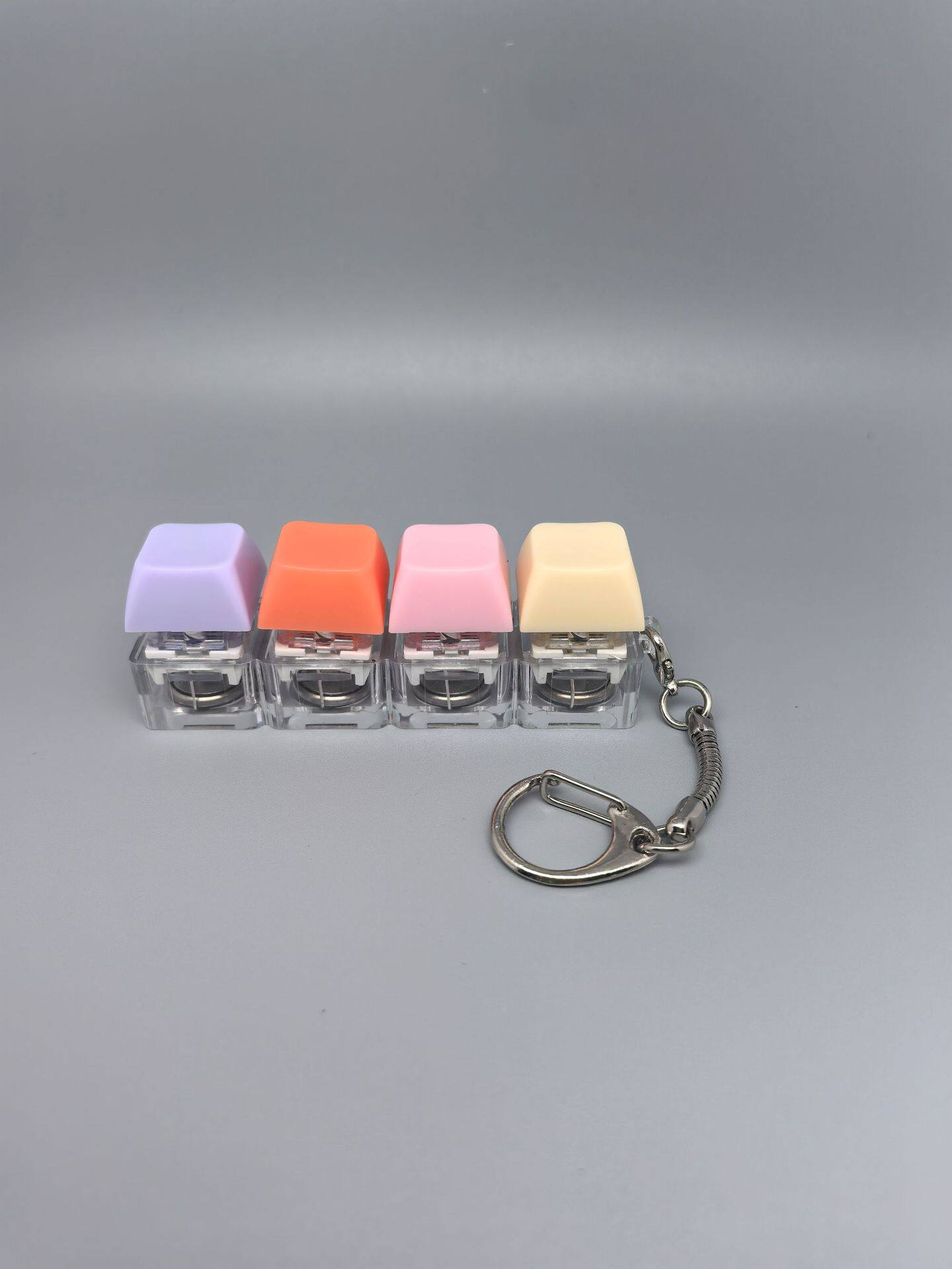 四键马卡龙按键解压玩具钥匙扣键盘办公摸鱼按键解压玩具跨境