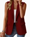 Burgundy sleeveless
