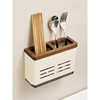 Milky White Walnut Knife Holder Storage Rack Kitchen Wall-Mounted Knife Holder Chopstick Barrel Integrated Multi-Functional Knife Storage Rack