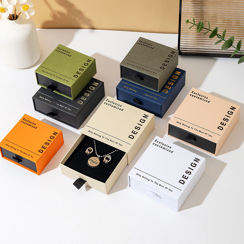 Ready-Made Pull-Out Bracelet Box, High-End Hot Stamping Bracelet Box, Toy Box, Pendant Earrings Storage Box Wholesale