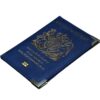 The New Version of the British Copper Leg Passport Holder Leather Simple Thin Metal Leg Passport Book Set to Make Company Logo Advertising