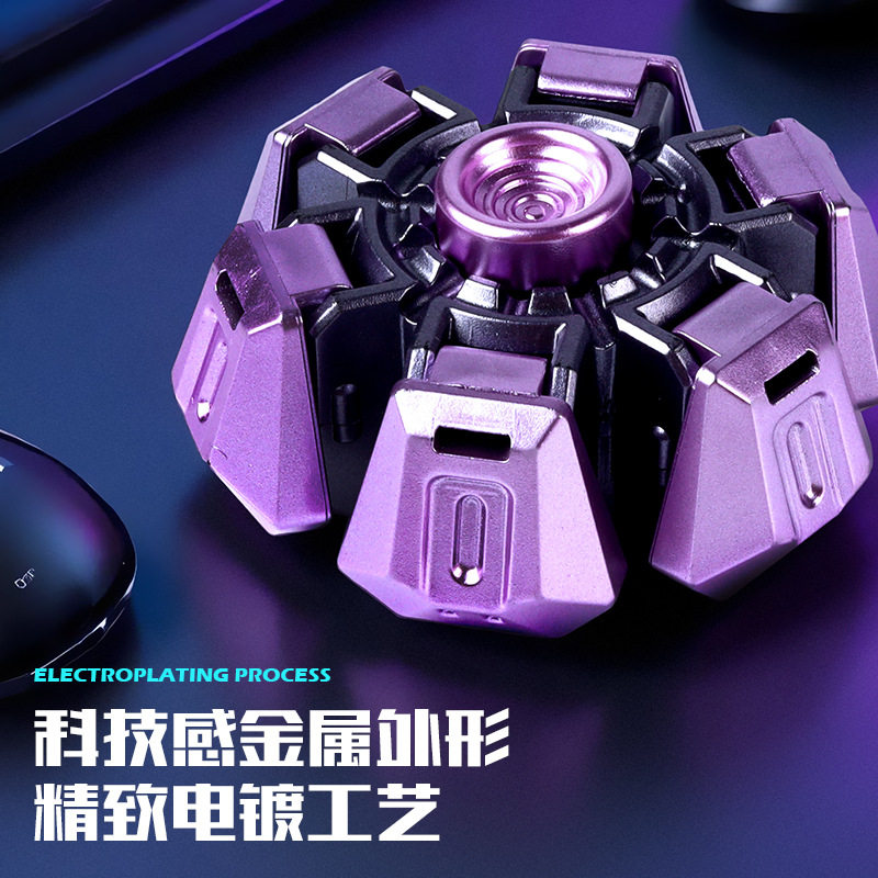 Tiger Fidget Spinner Mechanical Armor Bearing Decompression Electroplating Process Edc Toy Finger Spinner Mechanical Model