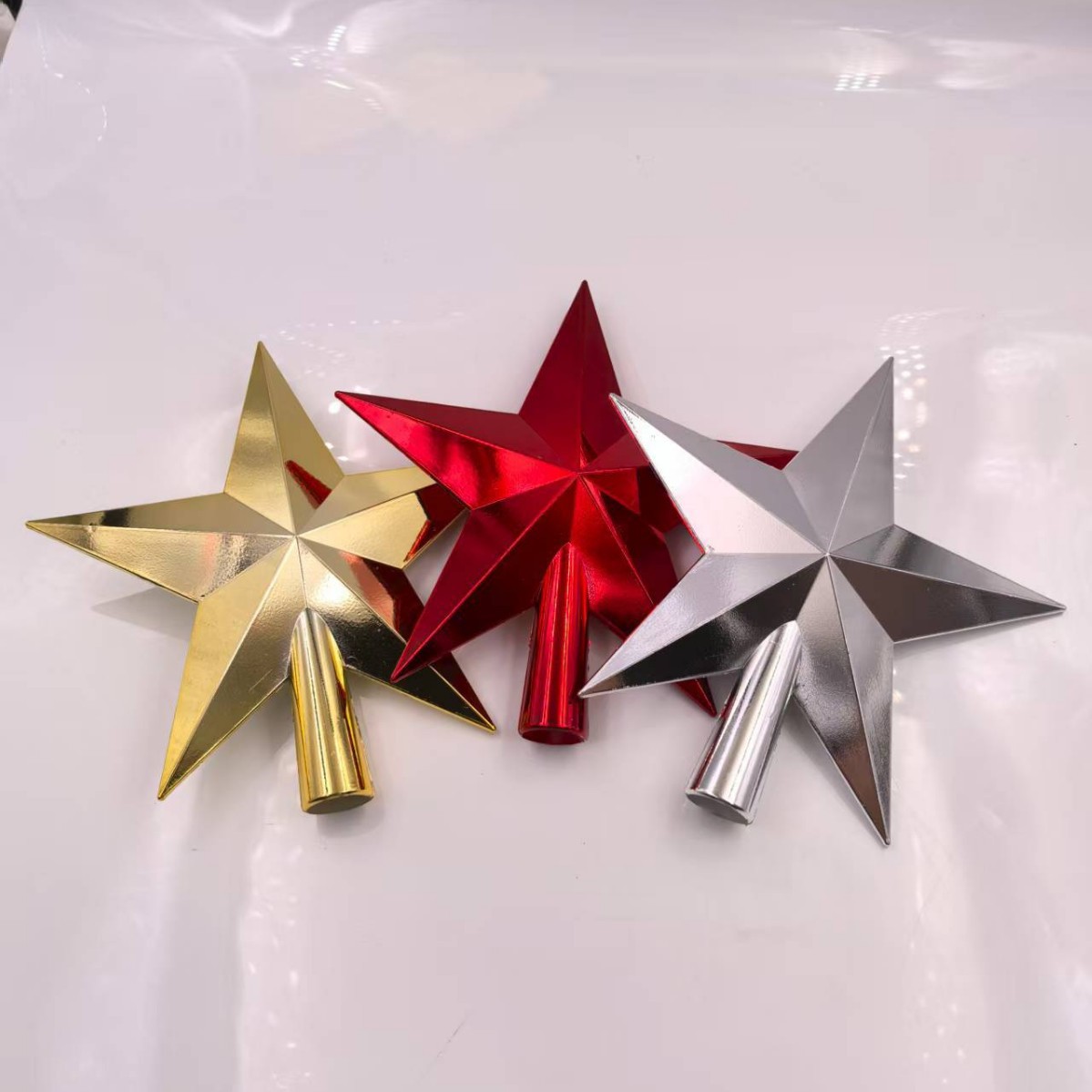 圣诞树装饰20CM圣诞树顶星星配件星星圣诞挂件家居挂饰现货供应