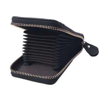 AliExpress Hot Sale PU Women RFID Organ Card Bag Multi Card Zipper Coin Purse ID Card Bank Card Cover