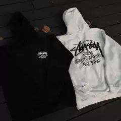 High-End Version of Stu 2025 New Loose Casual Style 420g Hooded Sweatshirt Unisex Long-Sleeve Silk