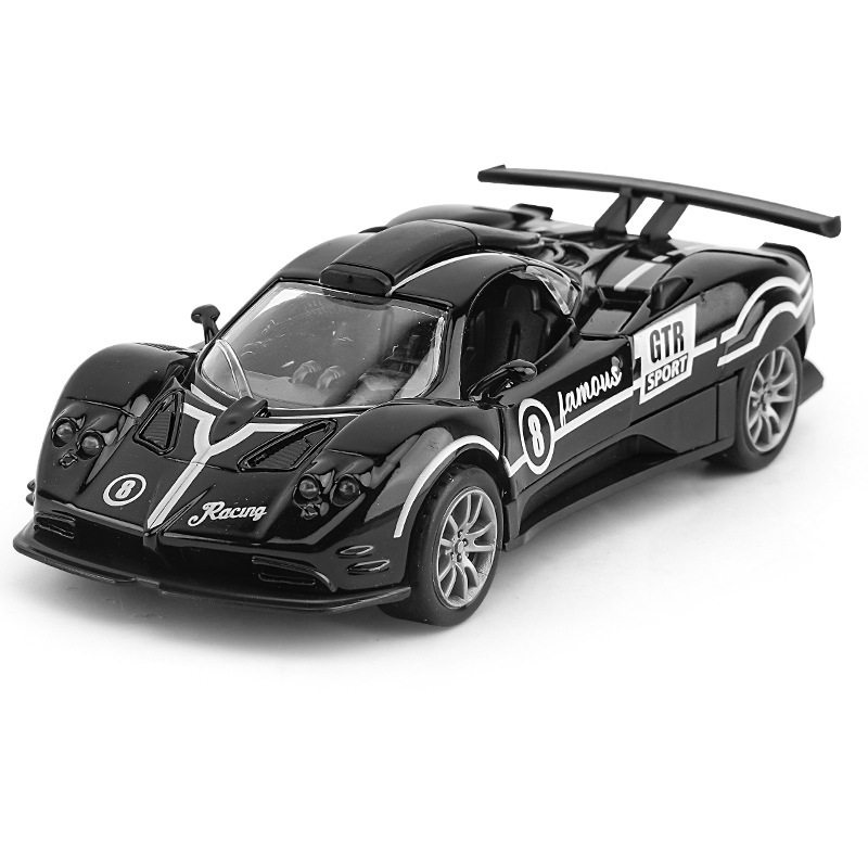 跨境亚马逊儿童玩具仿真合金车模型男孩跑车玩具车子摆件地摊玩具