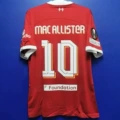 2023-2024 liverpool home jersey, number 10 + europa league