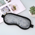 Black ice bead eye mask (white beads) type B