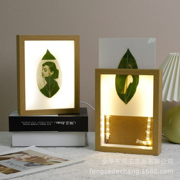 Leaf Carving Photo Frame with Light Source Leaf Carving Photo Gifts Wholesale for Girls and Girlfriends Holiday Birthday Gifts