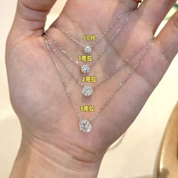Zhao Lusi's Same Style Booger Diamond Necklace with a Teardrop on the Neck, High-End Classic Accessory, Mini Single Diamond Clavicle Chain