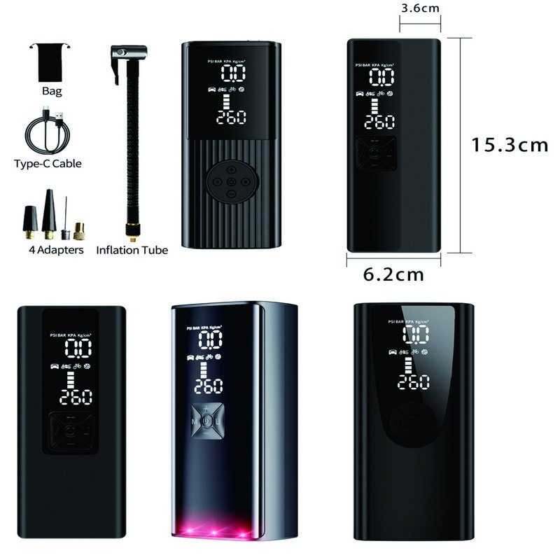 Car Tire Air Pump Inflatable Bed Electric Air Pump Car Sleeping Bed Camping Tent Air Pump Cross-Border Supply