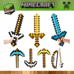 My World Toy Sword and Pick Two-in-One Deformation Weapon Model Amazon Hot Selling Gift