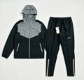 Trousers suit black and gray