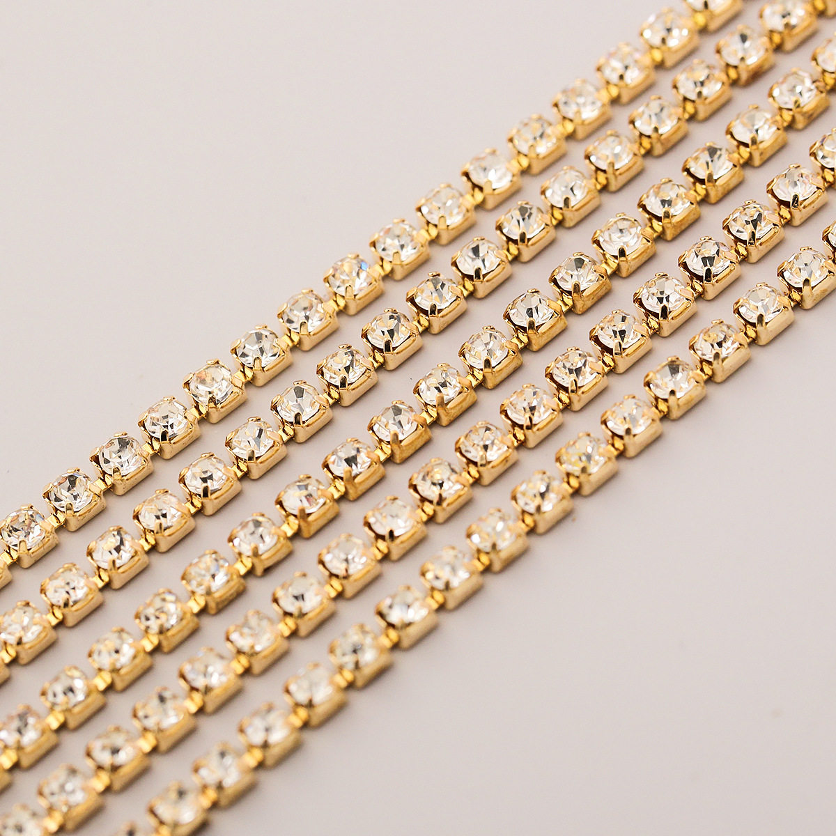 彩色钻链1.5/2/2.5/2.8/3.0/4mm密集型水钻爪链DIY手机壳贴钻材料