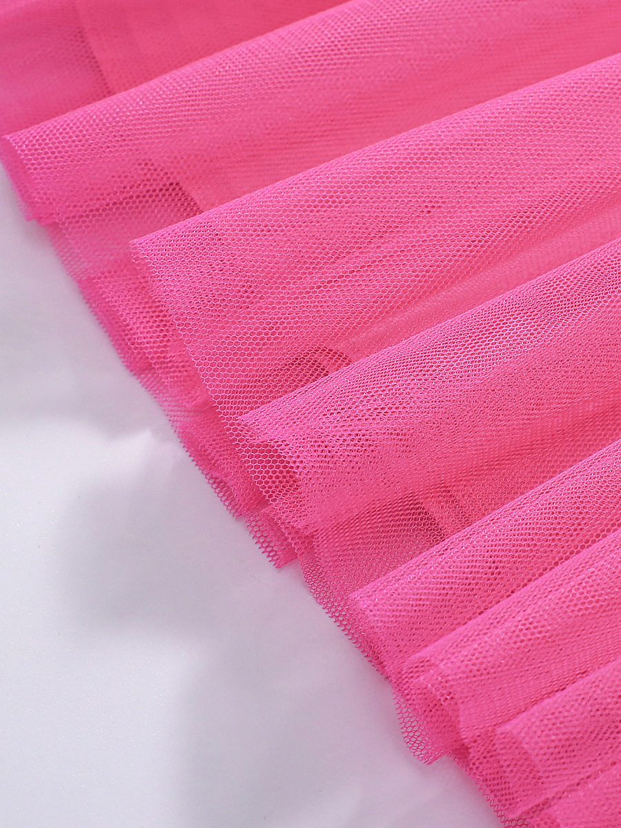 New Girls' Princess Dress, Summer Short-sleeve Tulle Kids' Skirt, Kids' Dress