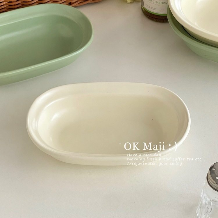 Style Tableware Salad Bowl Air Fryer Baking Bowl Oven Ceramic Steamed Egg Bowl Baked Rice Bowl