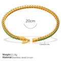 SL469GNG 3.3mm Green Zirconia Bracelet