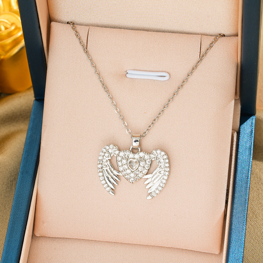 208 Wings ラブ ネックレス - シルバー