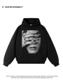Black hooded sweatshirt