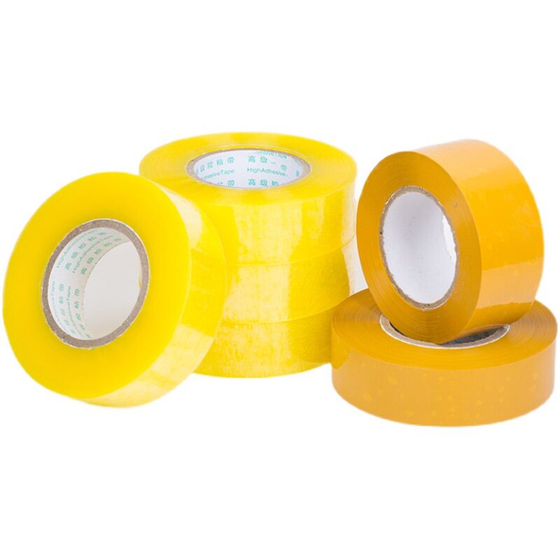 Sealing transparent tape large roll beige tape packaging printing wide tape express warning wholesale