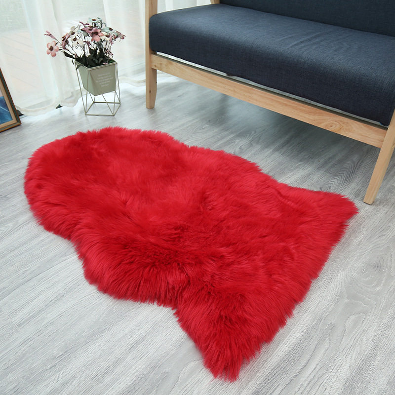 Imitation Wool Leather Sofa Carpet Fur Integrated Coffee Table Sofa Cushion Household European Bay Window Cushion Supply