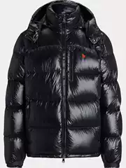 Source Factory Cross-Border High-Quality Rl Home 2025 New Glossy Small Label Embroidered down Jacket Jacket for Men and Women