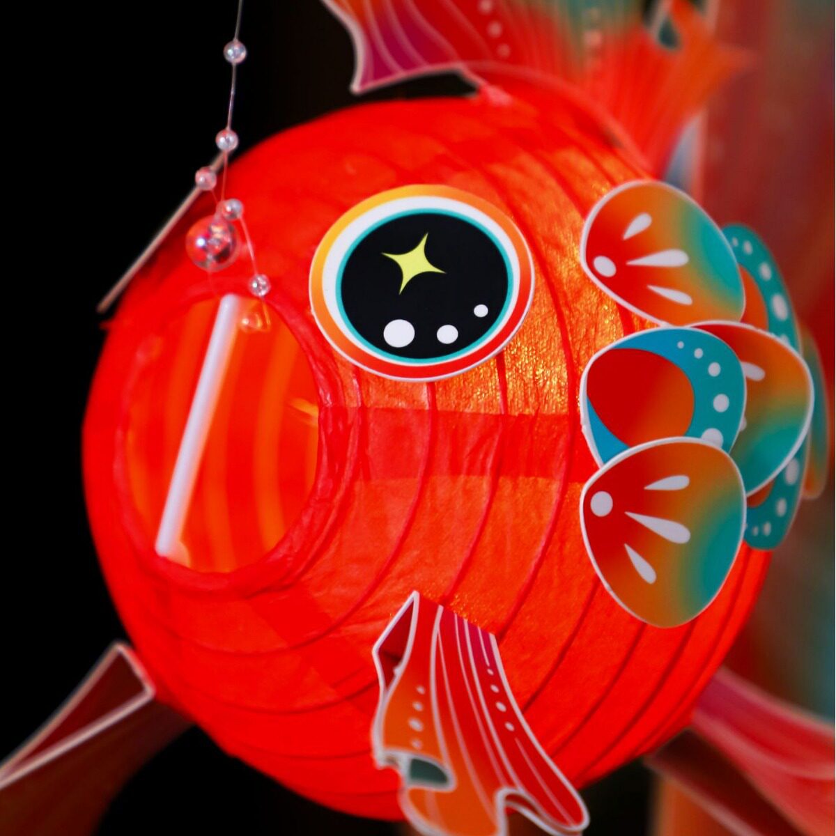 Mid-Autumn Festival Lantern Koi Fish Lantern Family Handmade DIY Material Package Han Dynasty Atmosphere Photo Props Satchel Lantern