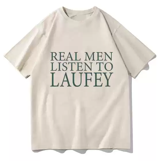 Real Men Listen to Laufey T-Shirts Female Male Oversized