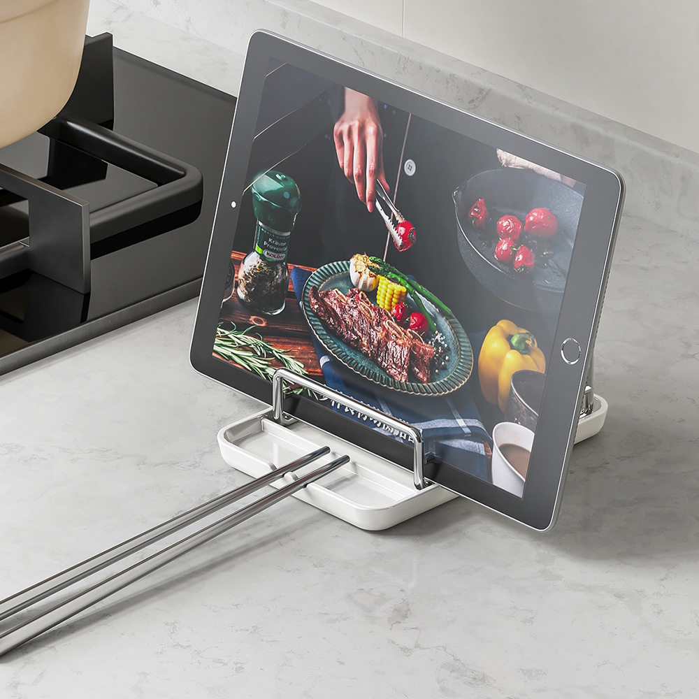 Kitchen Countertop Stainless Steel Pot Lid Storage Rack Household Spatula Thick Chopping Board Rack Chopstick Holder Multi-Purpose Drain Storage Rack