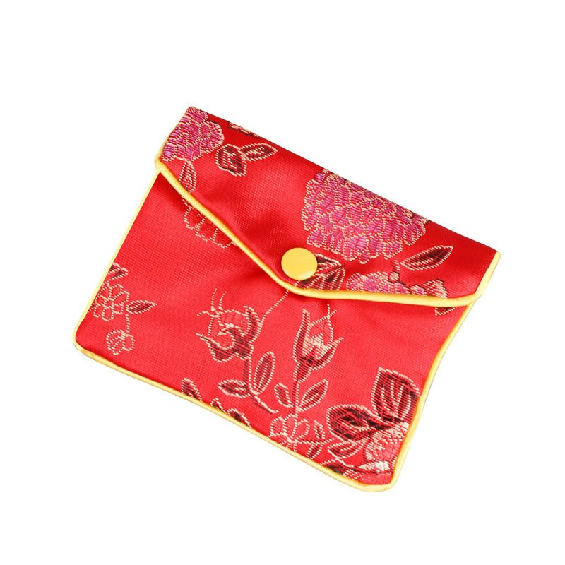 Wholesale brocade bag brocade bag jewelry bag small cloth bag embroidery brocade box text play jewelry bag lucky bag bracelet packaging