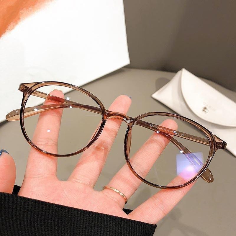 New cold tea frame glasses anti-blue light ultra-light flat glasses frame multi-color can be equipped with myopia boutique glasses frame wholesale