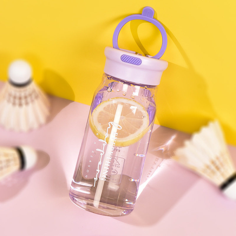 新款便携户外运动水杯男女商务直身塑料杯批发创意活动礼品随手杯