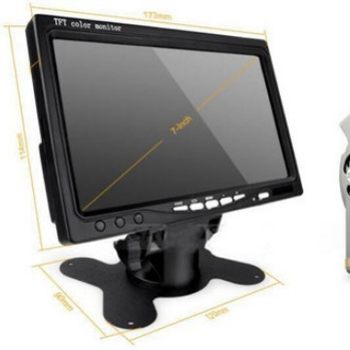 7-inch desktop car monitor HD LCD monitor two switching display reversing priority