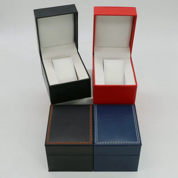 Universal Flip-Top Watch Box Cross-Border Watch Gift Box Jewelry Watch Packaging Box Pull-String Pu Leather Watch Box