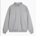 Gray half-zip sweatshirt (silver label)