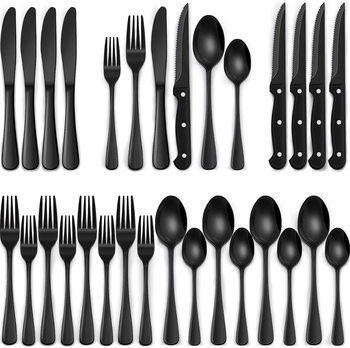 Amazon cross-border 1010 stainless steel tableware 24-piece set knife, fork and spoon steak knife suit Hotel Restaurant Simple suit