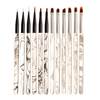 Japanese Manicure Pen Tool Set Painted Pull Pen Light Therapy Pen Smudge Pen Autumn Chrysanthemum Pen Manicure Brush 12 Pieces