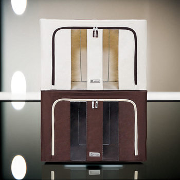 Paisilong Waterproof Oxford Cloth Storage Box, Fabric Foldable Storage Box for Clothes, Quilts, Toys, and Miscellaneous Items