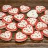 Designed Heart Buttons Hand-Painted Red Lines Kidsren's Cartoon Handmade DIY Buttons Bjd Baby Clothes Decorative Accessories