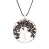 Foreign trade natural gravel crystal life tree colorful natural stone fortune tree necklace factory direct N82