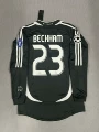 Long sleeve # 2006/07 real madrid second guest no. 23 beckham + armband