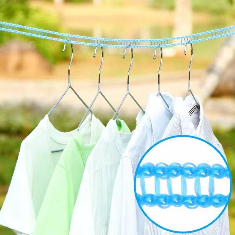 Punch-free Clothesline Outdoor Fence-type Windproof Anti-slip Thick Rope Balcony Travel Clothes Rope
