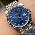 Blue plate diamond engraved black needle-log