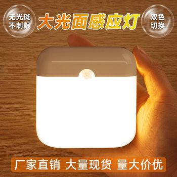 New Human Body Induction Lamp Night Automatic Lighting Home Corridor Away Intelligent Voice Control Lamp Charging Night Light