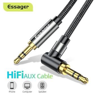 ESSAGER single elbow series 3.5mm male to male audio cable elbow computer speaker headset car audio cable
