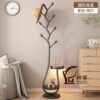 Clothes Rack Floor-Standing for Home Use in Living Room and Bedroom, Light Luxury Metal Coat Rack, Simple Cream Style Bag Rack