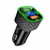 Texture car charger super fast charging multi-port one-on-four flash charging with digital display car cigarette lighter hole converter