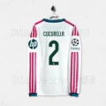 2627 real madrid home long sleeve custom no. 2 star + champions league armband