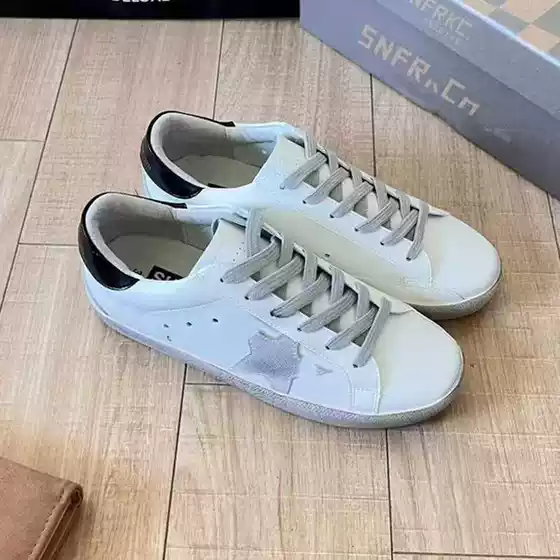 High version South Korea small dirty shoes women's 2025 new leather shoes retro distressed flat casual star dirty shoes