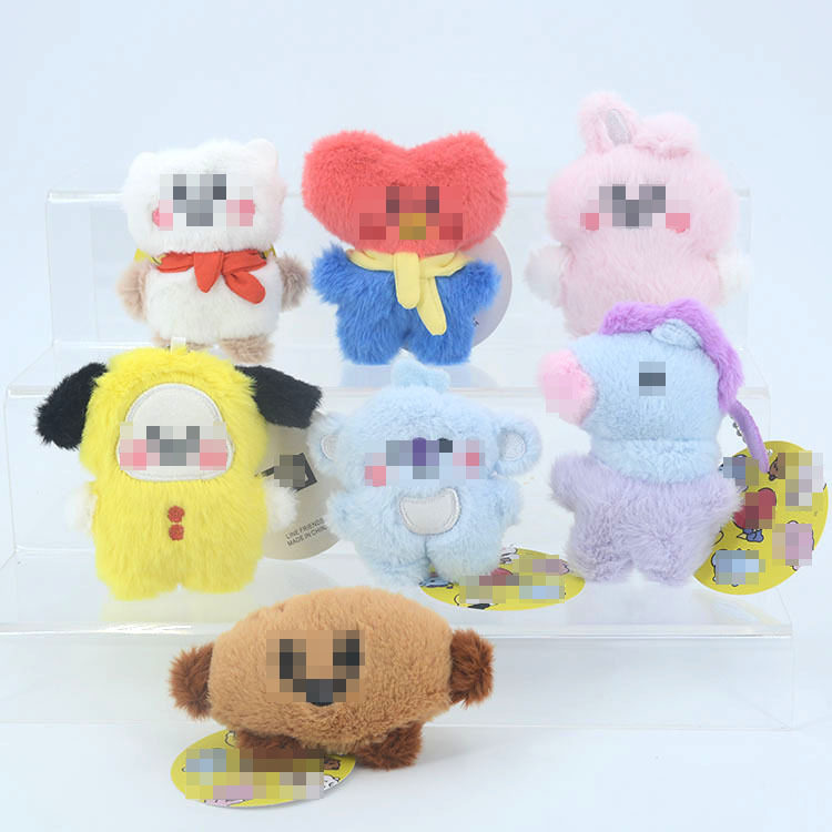 跨境韩国明星少年团毛绒玩具饼干马驹偶像卡通公仔娃娃钥匙扣包